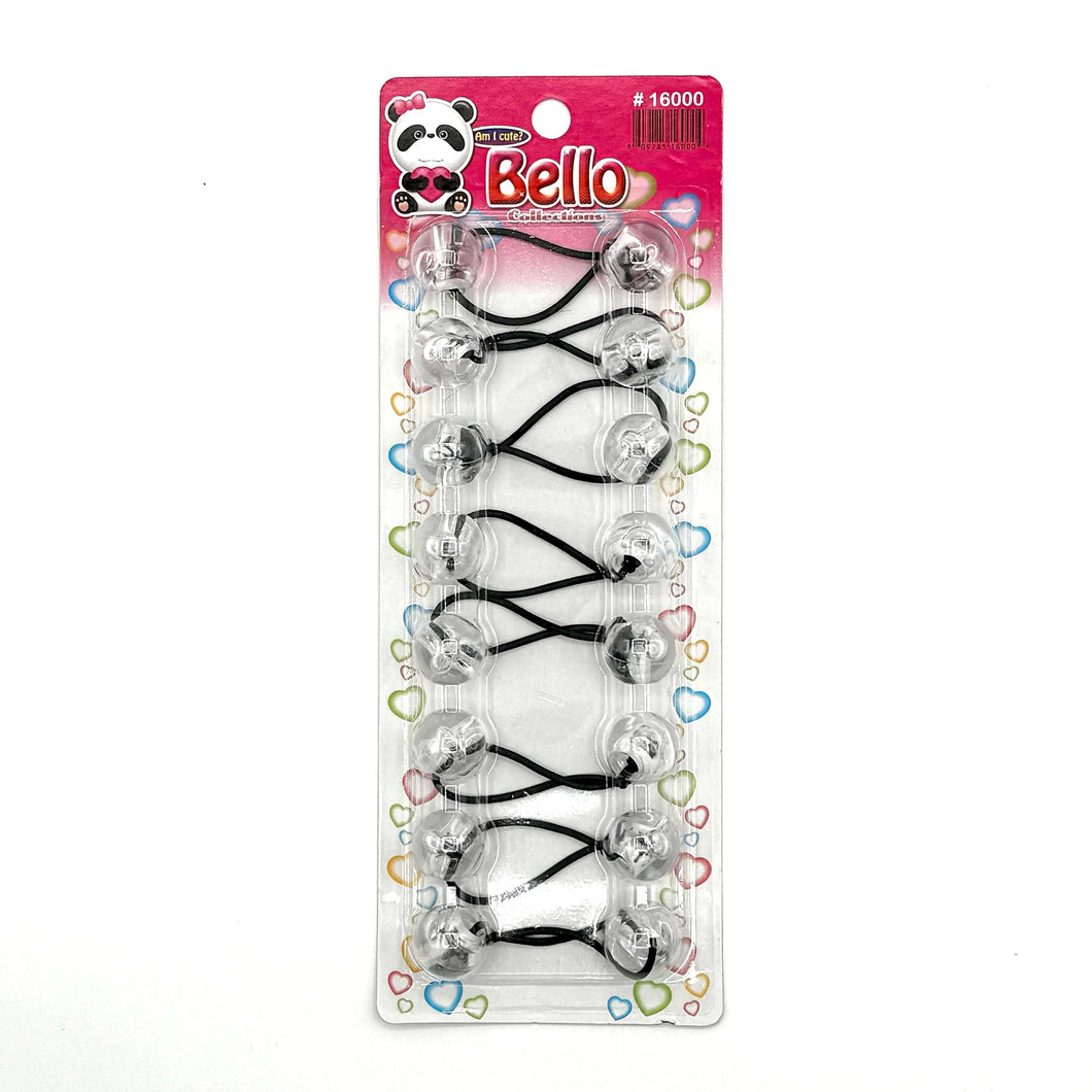8 Ball / 20mm Ball Ponytail Holders - Multiple Colors (12PC/Bulk) - Black/White/White and Clear/ Pink Tone Mix/Assorted/